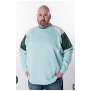 NWT Mens Winston 3XLT Sweat Shirt Mint Green White Black Soft Warm Shirt Gift